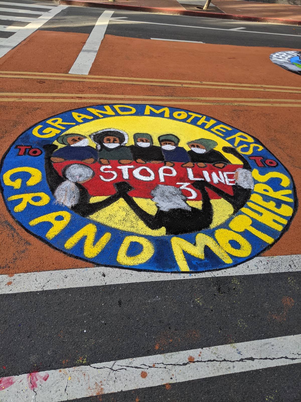 Stop Line 3 Street Mural:February 27th, 2021