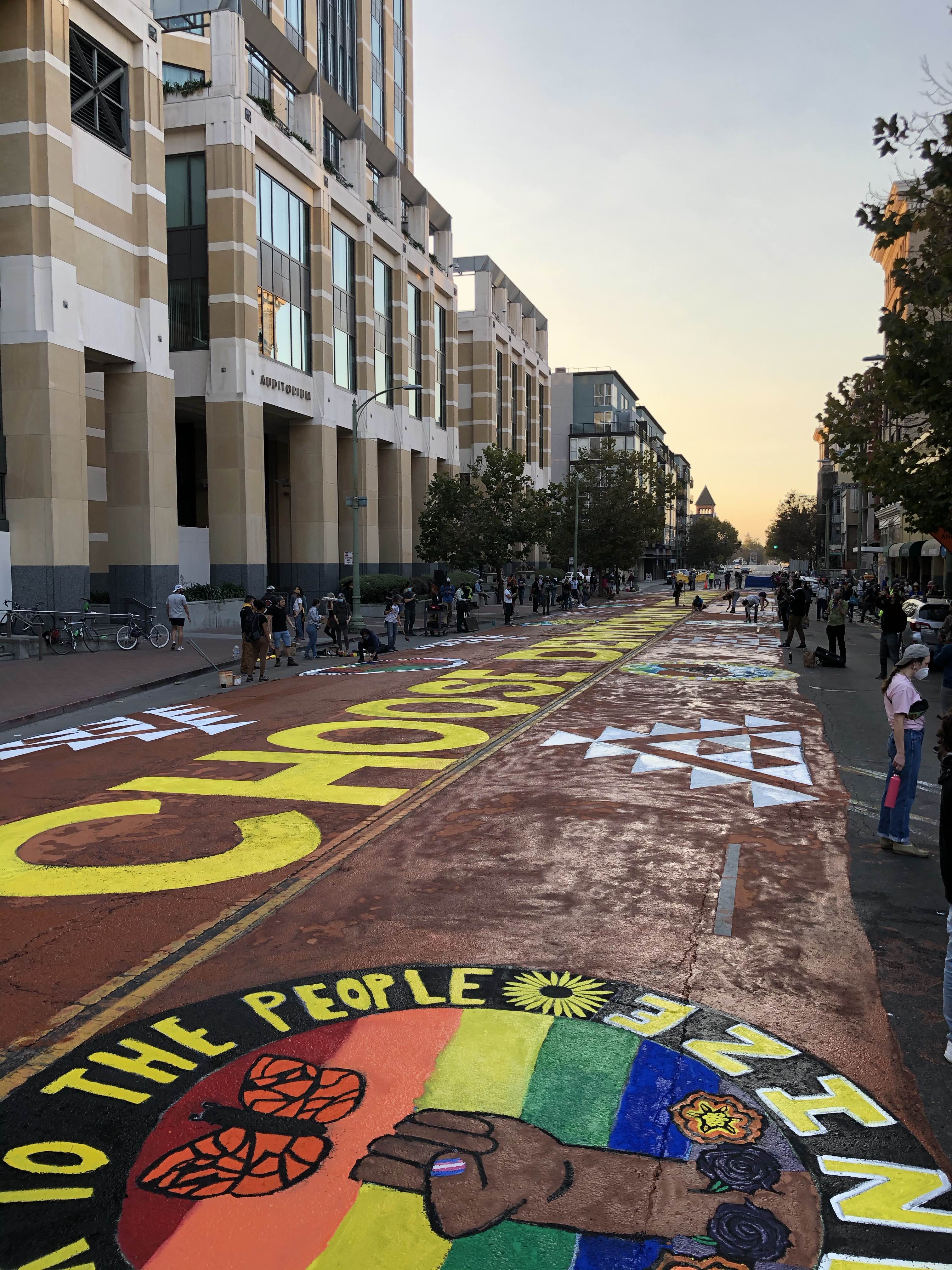 Democracy Street Mural:October 29th, 2020